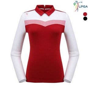 LPGA 여성 패턴배색 포인트 제에리 티셔츠 L184TS662P