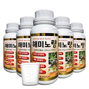 코리아아그로 해미노량 관주 아미노산 해조추출 비료 모든작물용, 4개, 500ml