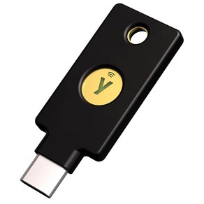 Yubico - YubiKey 5C NFC - 2단계 인증 USB 및 NFC 보안 키 USB-C 포트용 NFC 지원 모바일 장치에서 작동 - 암호보다 한층 강화된 온라인 계정 보