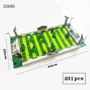 축구 경기용 피규어 빌딩 블록 필드 스타디움 축구팀 유명한 스포, 5.401