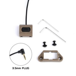 WADSN 전술 압력 원격 스위치 듀얼 기능 테일 모드 버튼 크레인 플러그 PEQ15 DBAL A2 레이저 AR15 에어소, 1개, 02 DE 3.5mm
