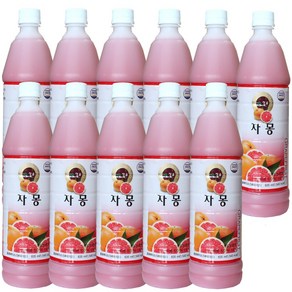 청솔 자몽 음료베이스 835ml / 과일원액, 11개