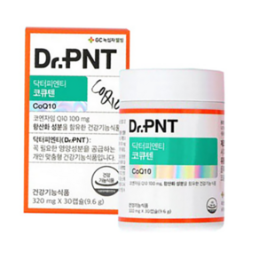[정품] 닥터피엔티 코큐텐 코엔자임Q10 COQ10 녹십자웰빙 Coenzyme Q10, 3개, 30정