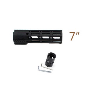 스코프 마운트 a-15 m4 m16 m-lok 프리 플로트 핸드 가드 클램핑 스타일, 4인치 m-락, 협력사, 1개, 블랙