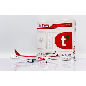 비행기모형 티웨이 항공모형 T'Way Ai A330-300 Reg: HL8500 [1/400], 1개