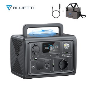 BLUETTI 블루에티 EB3A파워뱅크 600W 268Wh 캠핑용 휴대용 태양광 고속충전 대용량 보조배터리 앱 컨트롤 UPS모드 차량용충전케이블 증정