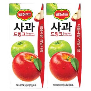 델몬트 사과맛 드링크 팩음료 190ml x 32개