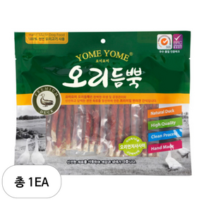 YomeYome 강아지 오리 먼치 사사미, 오리고기, 400g, 1개