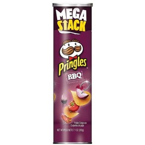 프링글스 바베큐 감자칩 메가 스택 200g 바비큐 Pingles Potato Cisps Chips BBQ Flavoed Mega Stack, 1개, 없음