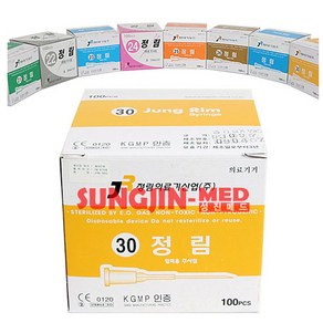 (정림) 일회용주사침 (Needle) 30G x 38mm 100ea, 1개