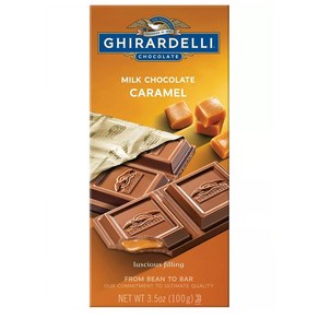 Ghiadelli 기라델리 밀크초콜렛 앤 캬라멜 Milk Chocolate 100g 4팩, 4개