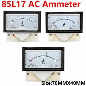 아날로그 전류계 패널 전류 앰퍼 계량기 포인터 검사 도 85L17 AC 1A 2A 3A 5A 10A 15A 20A 30A 50A 75A, [01] 1A, 1개