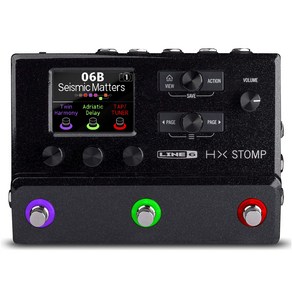 Line 6 HX Stomp 300 멀티 이펙터 울트라 컴팩트 한 전문 기타 프로세서 가지, Line 6 멀티 이펙터 HX Stomp 컴팩트한 앰프, 1개