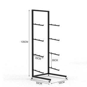 스노우보드 디스플레이 랙 거치대 스키 매장 진열대, 1개