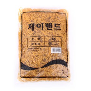 하나제이 노란고무줄 1kg 60 x 1.3mm 제이밴드, 1개