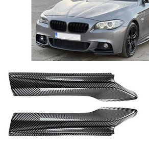 자동차 프론트 스플리터 립 스포일러 코너 트림 BMW 5 시리즈 F10 F11 M 스포츠 2011 2012 2013 2014 2015 2016 2017 1 쌍, 2)Cabon Cabon