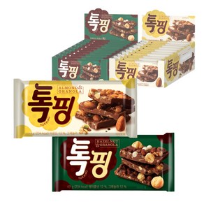 오리온 톡핑 초콜릿 아몬드(43g) 10개 + 헤이즐넛(43g) 10개, 20개, 43g