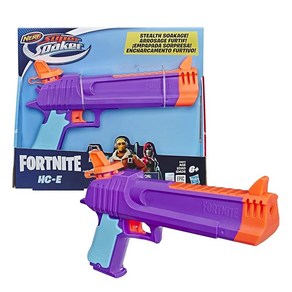 해즈브로 (HASBRO) 너프 포트 나이트 Fotnite HCE 슈퍼 쏘카 워터 블라스터 용량 218.8ml 컴팩트 사이즈 젊은이 10대 성인용 E6875 정품 물총 아이 성인, 1개