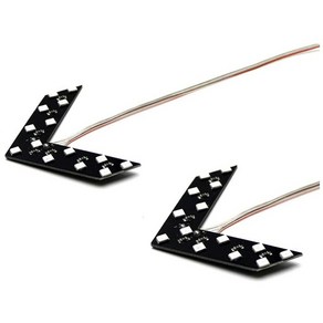 2PCS 14 SMD 자동차 LED 후면보기 미러 표시기 회전 신호등 백미러 램프 자동차 액세서리 빨간불, 빨간색, 2개