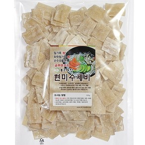 국산 현미 쌀 수제비 반죽 사리 면 글루텐프리 저칼로리 4인분(500g)