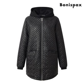 보니스팍스데일리 퀄팅 심플 후드 롱 집업 점퍼 XO4JJ013L01502588