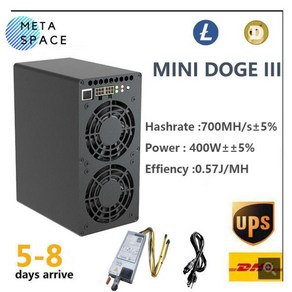 Goldshell 미니 DOGE III 플러스 LTC & Doge 코인 채굴기 홈 박스 810MH/S 500W, 한개옵션2, 01 MINI DOGE III, 한개옵션1