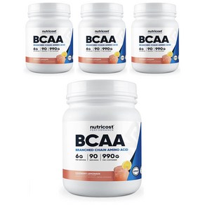 뉴트리코스트 BCAA 라즈베리 레모네이드, 990g, 4개