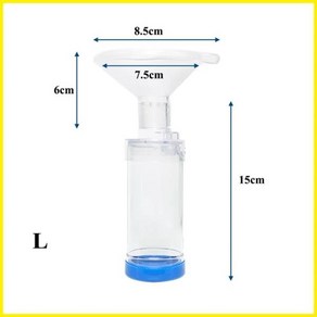 애완 동물 동물 간단한 분무 탱크 에어로졸 챔버 천식 흡입기 스페이서 하나의 PVC 마스크 홈 클리닉 병원, [03] L, 1개