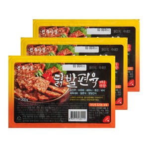 진주식품 닭발편육, 300g, 3개