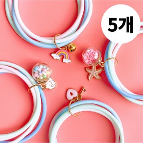 GLOW SUMMER 천연 에센셜 비즈 모기팔찌 5개 SET, 10g