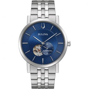 Bulova 부로바 남성용 클래식 드레스 정장 시계 21- Jwl 오토매틱 워치 42 시간 Rsv Hack 서브-세컨드 핸드 오픈형 다이얼 E