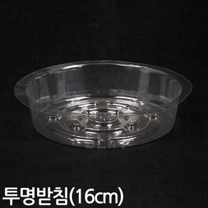 플라스틱 투명 화분 받침 16cm - 화분받침 식물받침 받침대 물받이 화분받이 인테리어 홈가드닝 식물 화분갈이 분갈이 홈카페