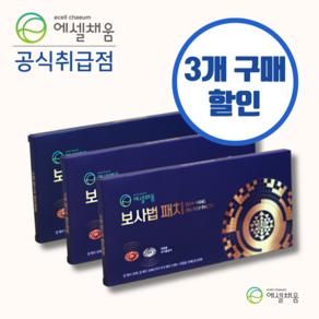에셀채움 보사법패치 3개 세트 자석파스 통증 파스 고급형 3박스 180개, 60매입