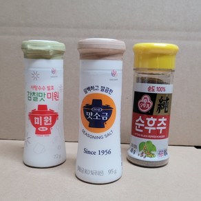 오뚜기 순후추 용기 +청정원 맛소금 용기 +미원 용기 세트, 1개