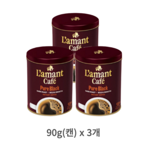 라만트 퓨어 블랙 커피 캔, 90g, 1개입, 3개