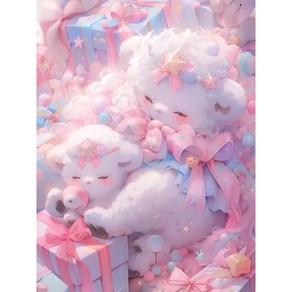 뉴타임즈 다이아몬드 그림 DIY 핸드메이드 애호가 캔버스 무테 모자이크 큐빅 수채화 스타일 아름다운 성 풍경화 홈 인테리어 보석십자수 특별한 선물, 1개, DW9000-30x40cm