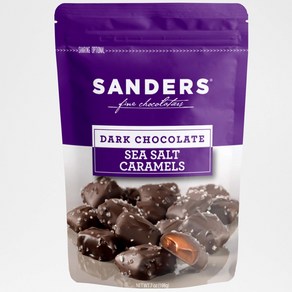 Sandes Fine Chocolate Dak Chocolate Sea Salt Caamel Pouch- 7 샌더스 파인 초콜릿 다크 초콜릿 바다 소금 캐러멜 파우치 - 7온, 1개, 198g