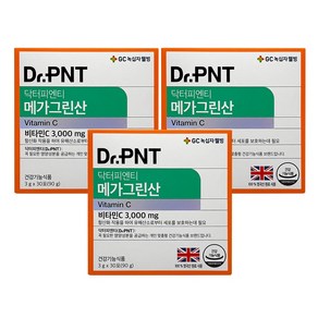 닥터피엔티 메가그린산 고용량 비타민C 3000mg, 90g, 3개