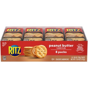 [미국직배송]리츠 피넛 버터 샌드위치 크래커 (8팩x38g) RITZ Peanut Butter Sandwich Crackers