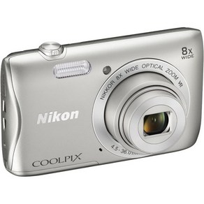 니콘 COOLPIX S3700 광학 줌 8배속 와이파이 내장 디지털 카메라 (실버)