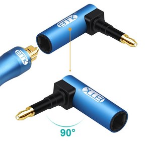 준케이블 오디오광케이블 각대원 90도 꺾임젠더, 1개, 블루