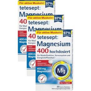 독일 tetesept Magnesium 400 마그네슘 400 30정 x 3개