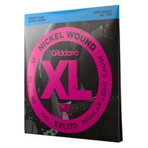 공식수입정품<br>Daddario - XL Nickel Regular Light Long Scale / 베이스 스트링 045-100 (EXL170)