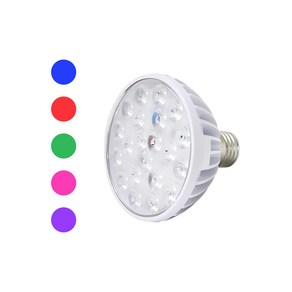 레드 LED PAR30 15W 컬러 집중형 포인트조명 파삼공 레일등 스포트라이트 칼라 파30 램프 장식등 색전구 부각조명 파티조명 E26 카페 매장 캠핑 크리스마스조명 스팟조명, 분홍색, 1개