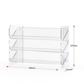 팝몰 투명 아크릴 키보드 거치대 단일패키지 40x20x10cm 맞춤 2단 키보드랙 마우스보관, 6 40센티 더하기 3단 [업그레이드 안정 벽걸이 가능