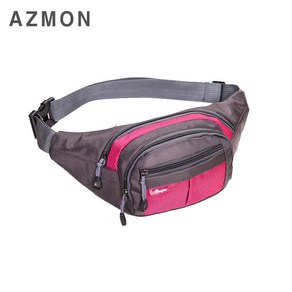 AZMON 멀티 포켓 미니 힙색가방 다용도 방수 크로스백 35cm x 14cm x 15cm 남여공용 2.5L, 핑크, 1개