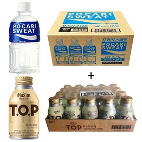 포카리스웨트 340ml(20pet) + 티오피 마스터라떼 275ml(20캔), 40개, 340ml