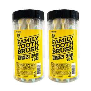 노브랜드 패밀리 칫솔 15P Family Toothbush 15P, 15개입, 2개