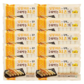 [맛떡] 임실치즈 가득 구워먹는 치즈떡 10봉, 350g, 10개