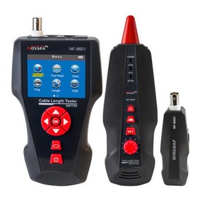 랜테스터기 랜선 케이블 멀티 네트워크 NOYAFA NF-8601S 다기능 RJ45 CAT6 테스터 추적기 PoE/PING/포트 LCD 디스플레이 측정 길이 무선, [01] NF8601, 1개